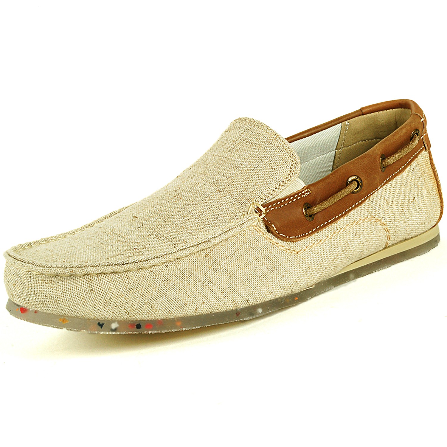 GBX Mens Boat Shoes Slip On Loafers Double Gore Moc Toe Fabric Comfort